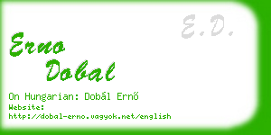 erno dobal business card